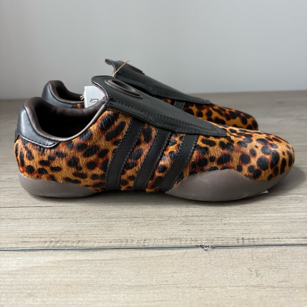 Adidas Women's Taekwondo Mei Leopard Print Slip On Sneakers JS0298 Size 6.5 NWT